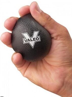 NWOT 🖐️ VALEO 1-LB BLACK HAND WRIST & FOREARM STRENGTHENING RUBBER SQUEEZE BALL